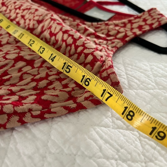 ANTHROPOLOGIE Maeve Caldera Red Animal Print Fit & Flare Dress - SzMedium - Picture 11 of 13